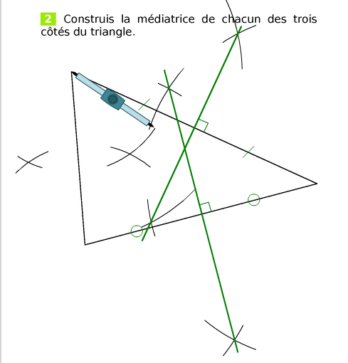 Corrigé animé d'un exercice de géométrie d'un cahier numérique iParcours.