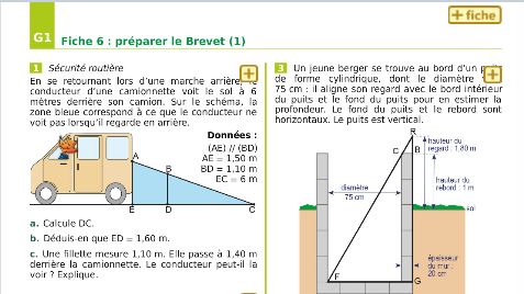 Fiche d'exercices : préparer le Brevet de Maths - iParcours