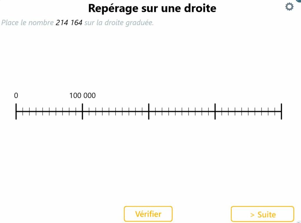 Outil numérique : repérage sur une droite graduée