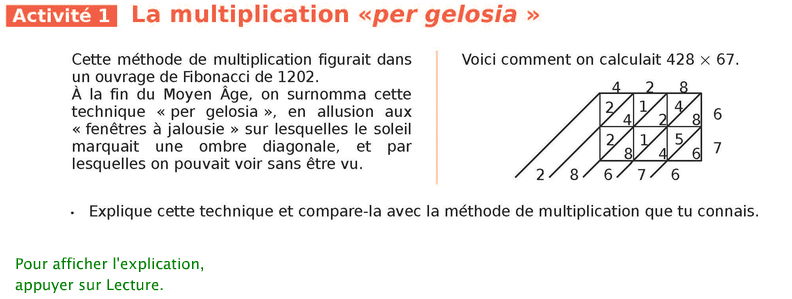 Activité de découverte du Manuel iParcours Maths 6e Activité de découverte du Manuel iParcours Maths 6e