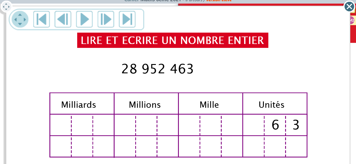 Aide animée du Manuel iParcours Maths 6e Aide animée du Manuel iParcours Maths 6e