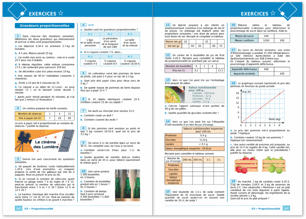 Exemple de pages d'exercices du Manuel iParcours Maths 6e Exemple de pages d'exercices du Manuel iParcours Maths 6e