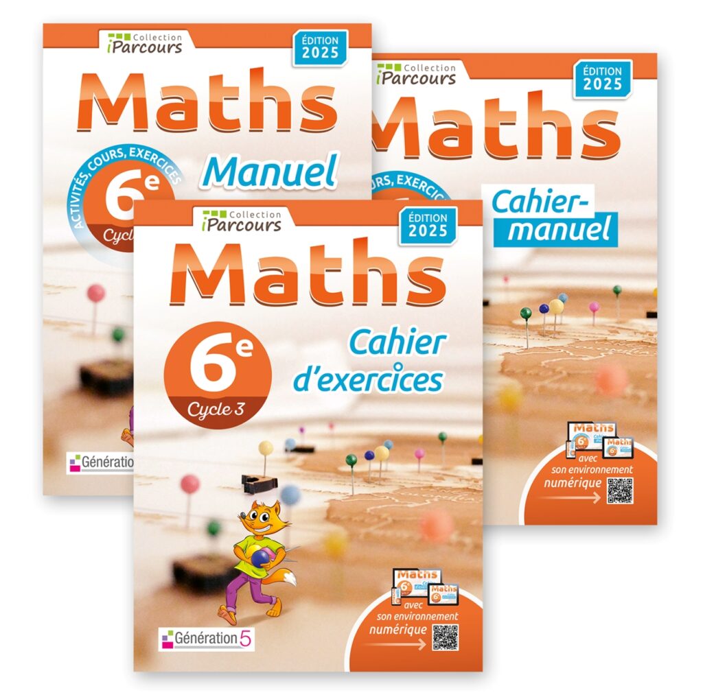 Ouvrages iParcours Maths 6e (éd. 2025)